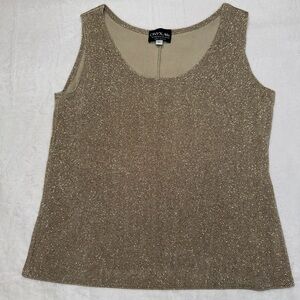 Onyx Nite Women's Gold Sleeveless Top